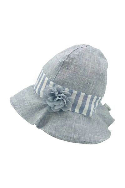 Capps Baby Girl Gray Floral Hat