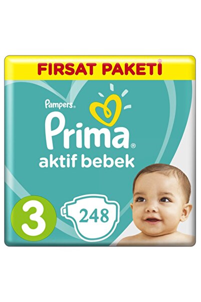 Prima Bebek Bezi 3 Beden-numara Midi 6-10 kg Fırsat Paketi 248 Adet