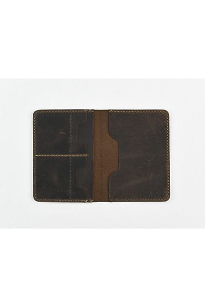 Legend Unisex Brown Leather Passport Wallet