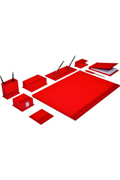Gıpta Desk Mat Set Red 10 Pieces 7605