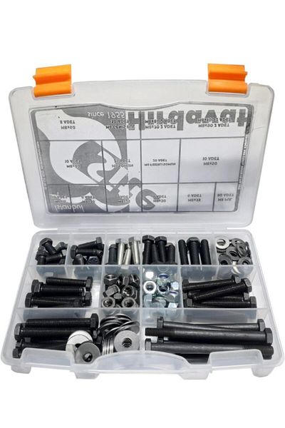 Site Hırdavat 231 Pieces M8 Akb Bolt Nut and Washer Set & Nut Adapter