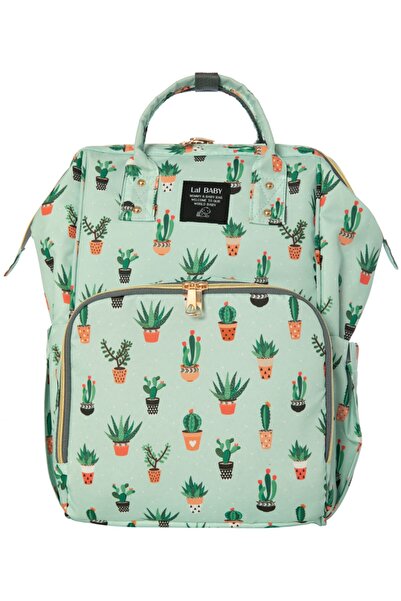 Lal Baby حقيبة ظهر للعناية بالطفل بتصميم صبار أخضر مائي