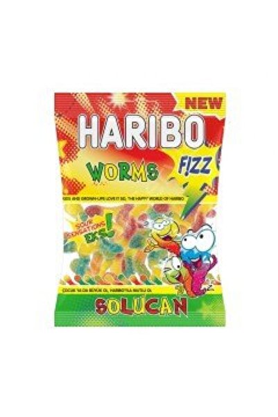 Haribo Fızz Worms (Ekşi Solucan) Jelibon 24'lü Koli