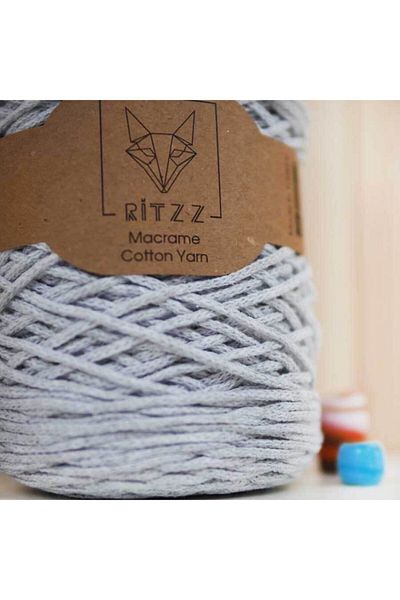 Ritzz Βαμβακερό Macrame Slim // 004 // Ανοιχτό Γκρι