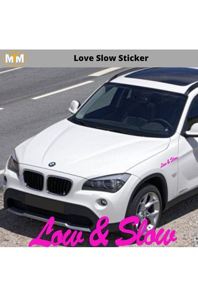 AVMmarketim Autocolant Love Slow Auto 15 Cm