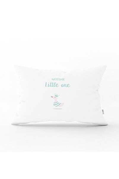 Realhomes Gri Zeminde Sevimli Geyik Tasarımlı Çocuk Odası Dikdörtgen Yastık K...