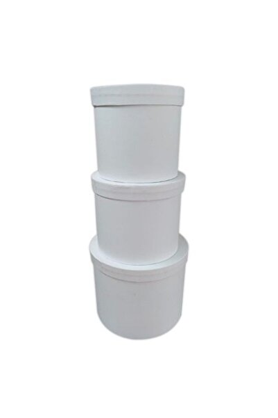 Genel Markalar Mini Party Store 3'lü Silindir Kutu Beyaz