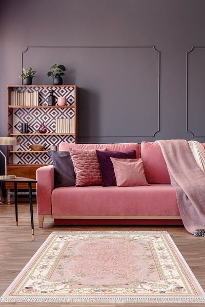 Dekoreko Inci Halı Dijital Saçaklı 1800 Desen 4 ( 80 X 150 )