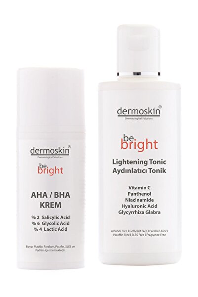 Dermoskin Be Bright AHA BHA 33 ml + Be Bright Aydınlatıcı Tonik  200 ml -2'li...