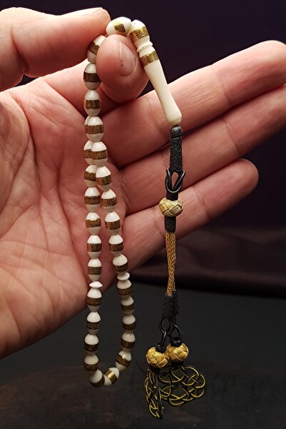 OTTOTESBİH Rozariu din argint Sterling 1000 Kazaz, cu ciucuri, 7x11 mm, în formă de os de cămilă