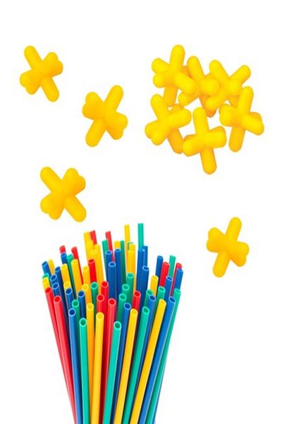 RoseRoi Bamboo Sticks 4d Diy Block Toy Set Creative Assembly Constructor Education Toy