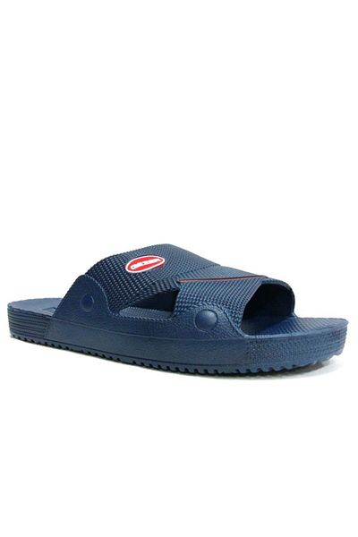 GEZER Men's Navy Blue Beach Pool Bathroom Daily Slippers 8025