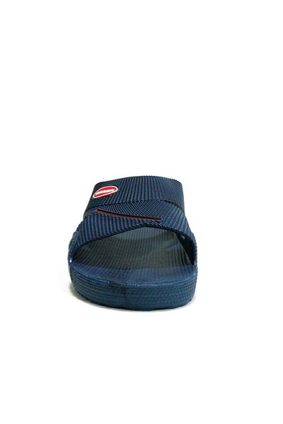 GEZER Men's Navy Blue Beach Pool Bathroom Daily Slippers 8025