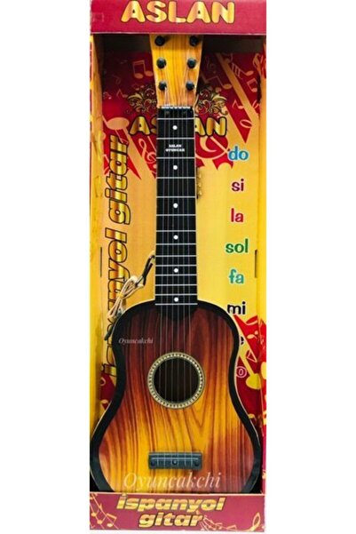 Genel Markalar Gitar Oyuncak Ispanyol Model Gerçek Telli Askılı Büyük Boy 63 Cm