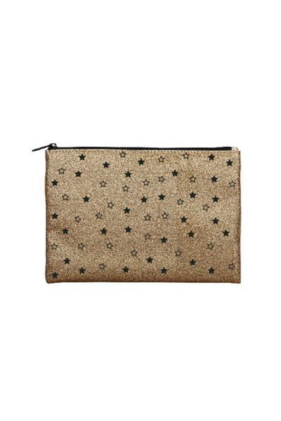 Pyrus Women's Yellow Patterned Makeup Bag