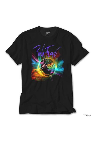 Z zepplin Μαύρο T-Shirt Pink Floyd Smoke
