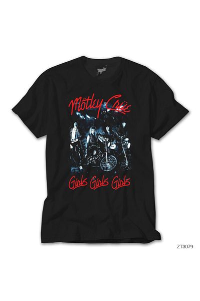 Z zepplin Черна тениска на Mötley Crüe Girls