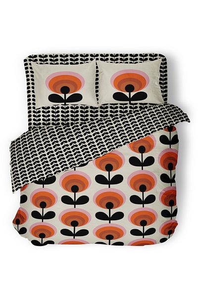 Helen George Retro Flora Double Quilt Cover Set