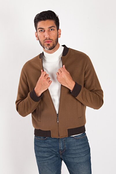 EL FARO Erkek Kolej Yaka Taba Kaşe Mont