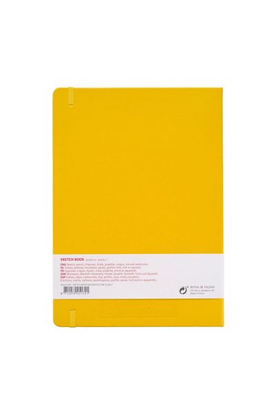 Talens Sketchbook Hard Cover Sketch Drawing Book 21x29 Cm.A4 140 Gr 80 Yp Pastel Yellow