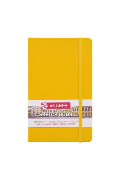 Talens Sketchbook Hard Cover Sketch Drawing Notebook 13x21 CmA5 140 Gr 80 Yp Pastel Yellow