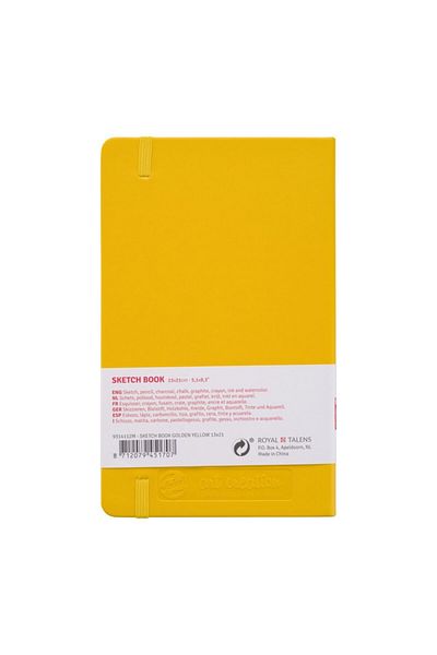Talens Sketchbook Hard Cover Sketch Drawing Notebook 13x21 CmA5 140 Gr 80 Yp Pastel Yellow
