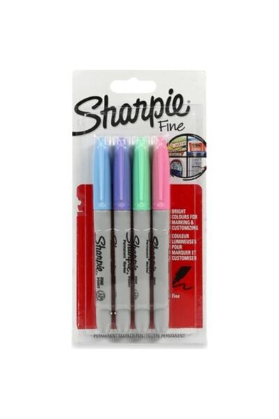 Sharpie قلم تحديد دائم باستيل 4 ألوان