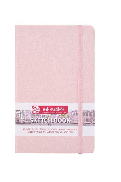Talens Sketchbook Hard Cover Sketch Drawing Book 13x21 Cm.A5 140 Gr 80 Yp Pastel Pink