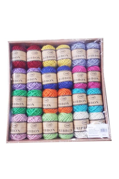 UFEN Colorful 24 Pieces Decorative Decoration Hessian Jute Linen Straw Rope
