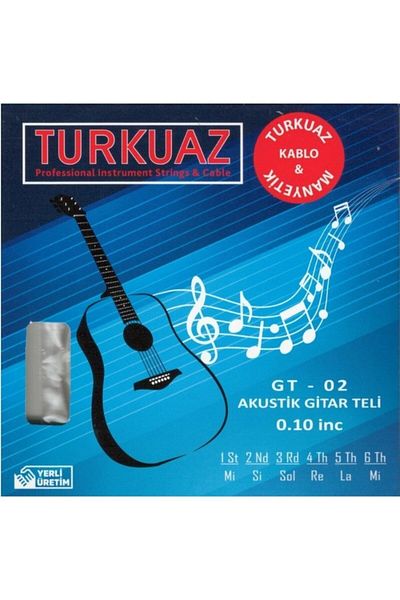 Turkuaz Gt 02 Acoustic Guitar String-0.10 Inch