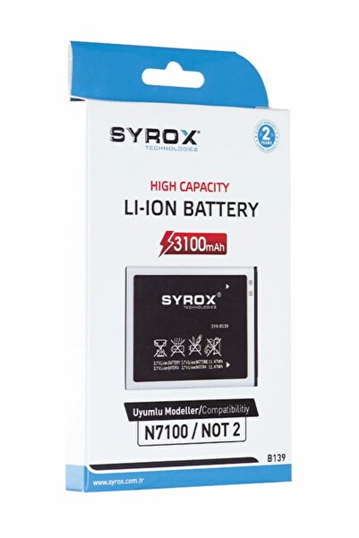Syrox Samsung N7100/note 2 Batarya Syx-b139