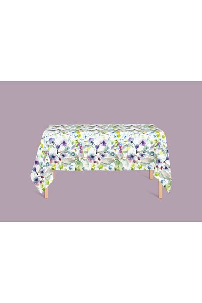 Alacastore Față de masă rezistentă la pete cu design special cu model floral acuarelă 120x140cm