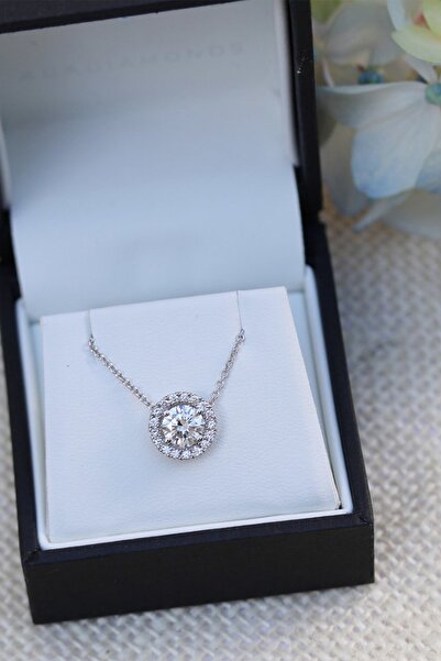 Crystal Diamond Zirconia 0.80 Carat Tektaş Kolye