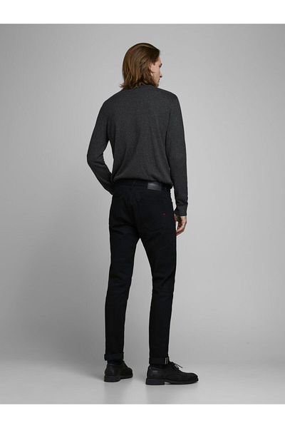 Jack & Jones Мъжки плетен пуловер Jack Jones в антрацитен цвят 12157417
