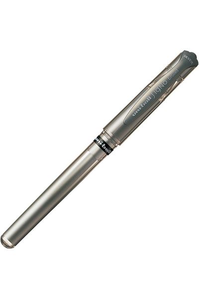 UNİ-BALL Um-153 Roller Pen Signo Broad Gel Ball Nib Invitation Pen 1.0 Mm Silver (12 Pieces Box)