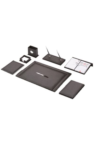 Gülpaş 913 Πολυτελές Δερμάτινο Σετ Οπτικού Τραπεζιού Γραφείου 9 Τεμαχίων Μαύρ...