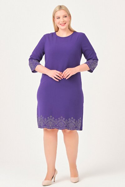 Oktay Iltah Krep Kol Ve Etek Ucu Lazer Ithal Taş Astarlı Abiye Elbise