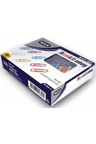Mas 280 Paper Clips Colored 28 Mm (36 Boxes)
