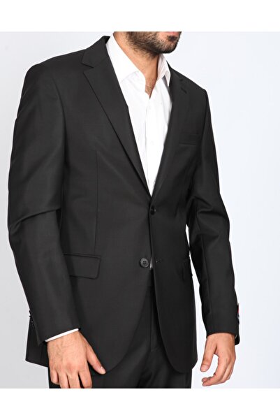 Mono Erkek Giyim Erkek Siyah Yün Takım Elbise