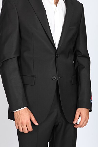 Mono Erkek Giyim Erkek Siyah Yün Takım Elbise