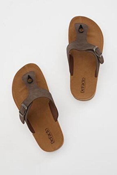 defacto erkek kahverengi parmak arasi terlik n0800az20sp fiyati yorumlari trendyol