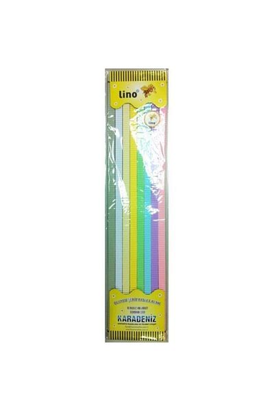 Lino Corrugated Strip Pastel Color 8 Colors 40 Pieces 13x500 Cm Pd-030p