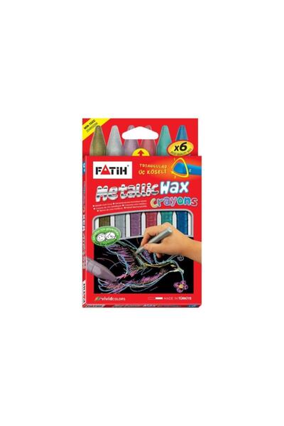 Fatih Candle Pastel Paint Wax Crayons Metalic Short 6 Colors 50180