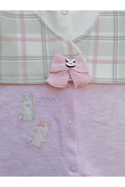 Bebelinna Baby Girl Pink Rabbit Vest Jumpsuit