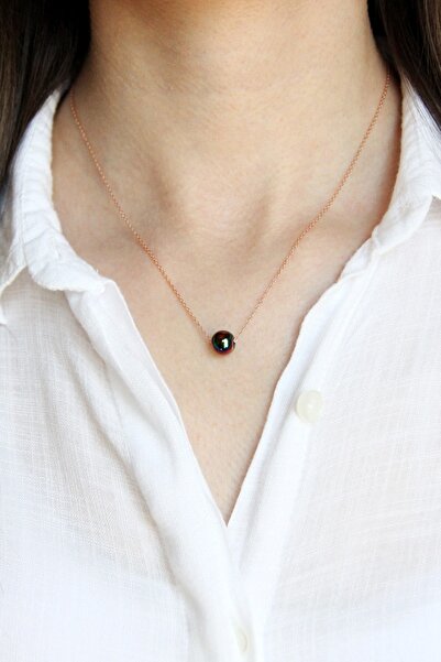 Argentum Concept 925 Ayar Gümüş Zincirli Renkli Hematit Taşlı Kolye - N071501