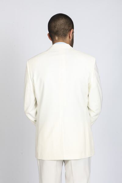 Mono Erkek Giyim Erkek Krem Yün Takım Elbise