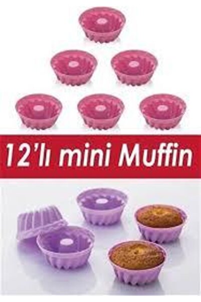 HİFA 12'li Silikon Klasik Kek Kalıbı (mor)