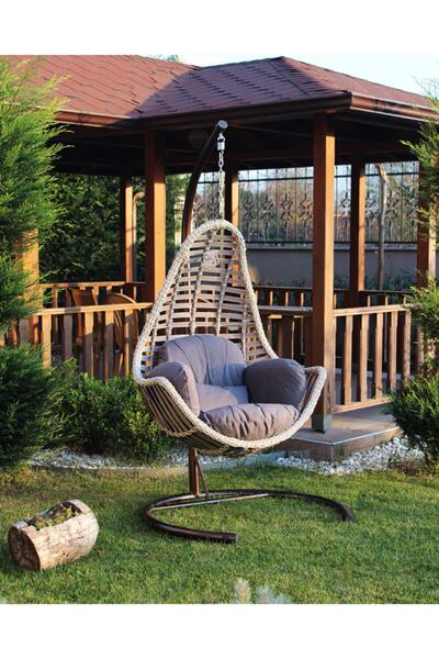 Genel Markalar Capri Swing Rattan Örme Salıncak Açık Capi