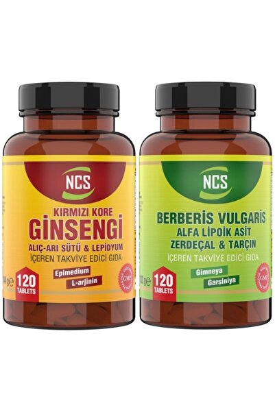 NCS ® Berberis Vulgaris 120 Tablet Kırmızı Kore Ginseng Extact 120 Tablet