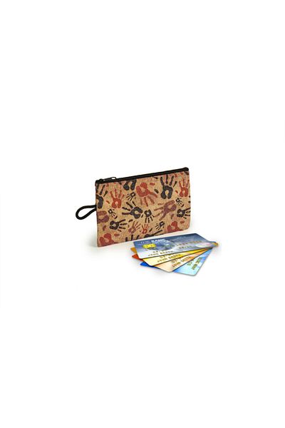 No Muffin For You Brown Woven Fabric Wallet 9.5x14.5 cm